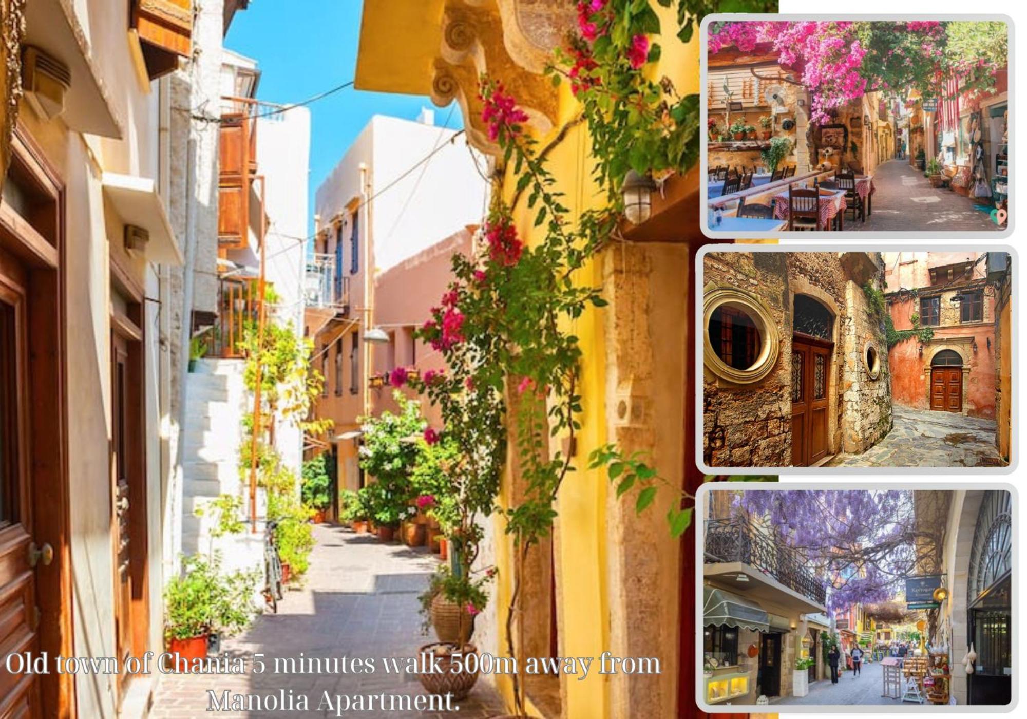 Center Manolia Dream 1 Bedroom Apartment 100M Away From The Beach La Canea Esterno foto